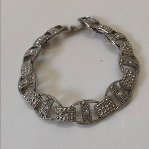 Silver plated Rhinestone Bracelet